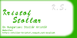 kristof stollar business card