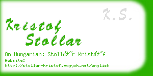 kristof stollar business card